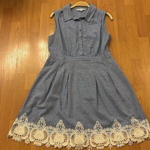 Cotton dress, size 12 , sleeveless